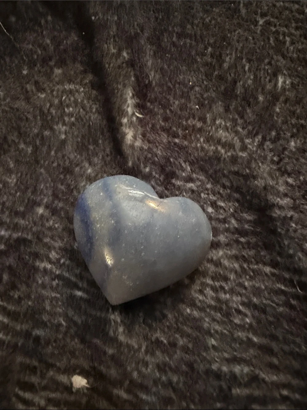 Natural Blue Calcite Gemstone Quartz Heart